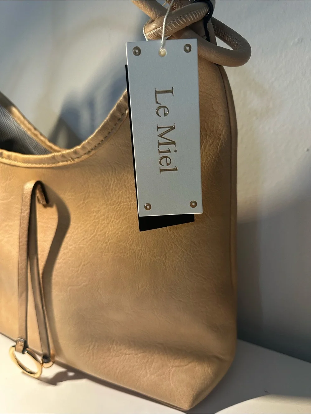 Le Miel Women's Tan Shoulder Bag - Classic Everyday NWT